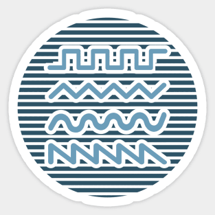 Synthesizer Waveforms Sticker